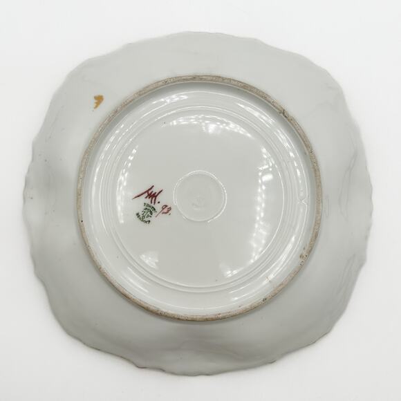 Lanternier Limoges Hand Painted Plate Thistles w AL Anchor Mark Antique 1893 - Picture 7 of 13